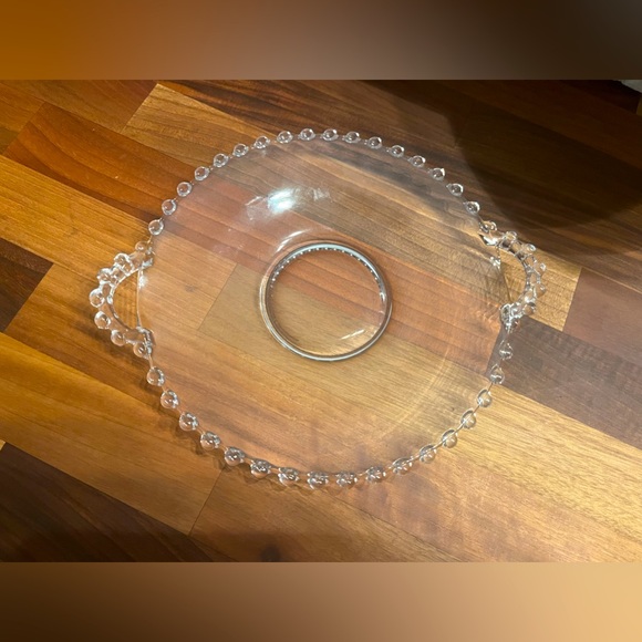 Imperial Glass Candlewick Handled 7” Plate depression glass vintage clear - Picture 1 of 3